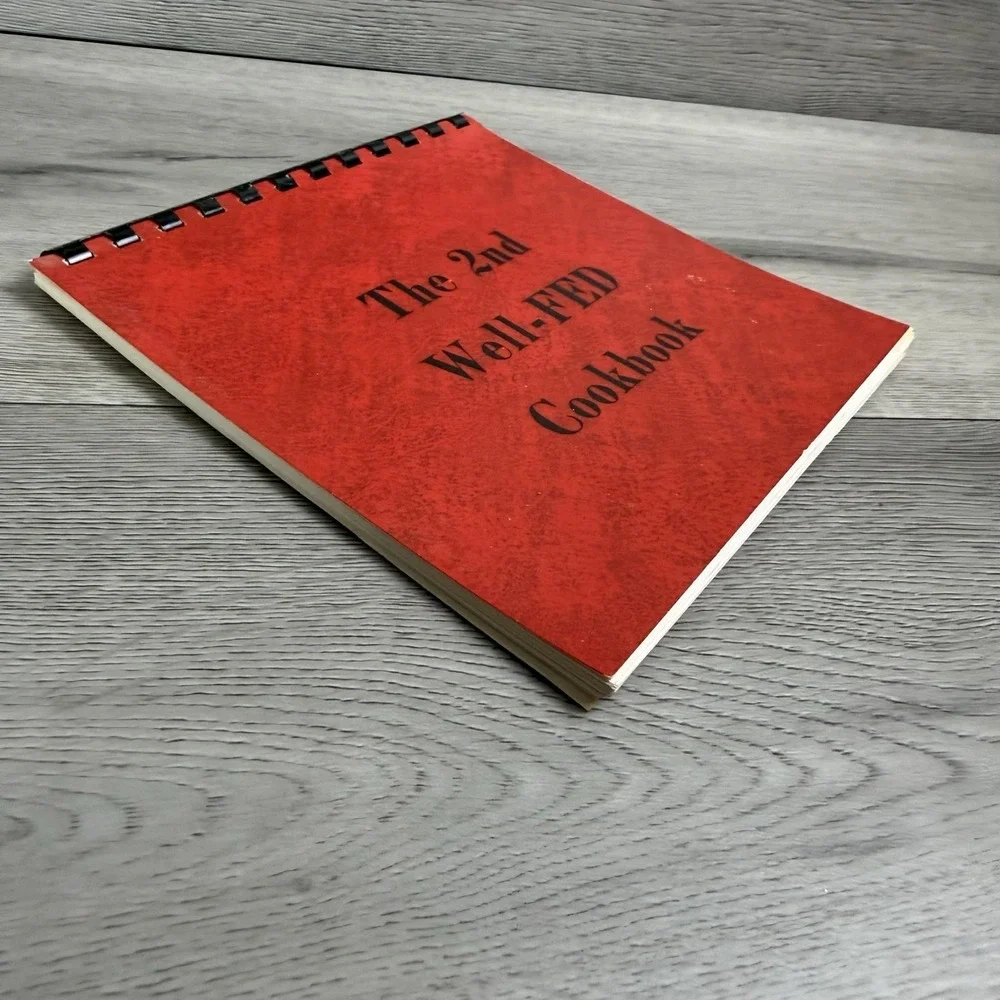 The 2nd Well-FED Cookbook Employees' Council Federal Reserve Spiral Red Vintage